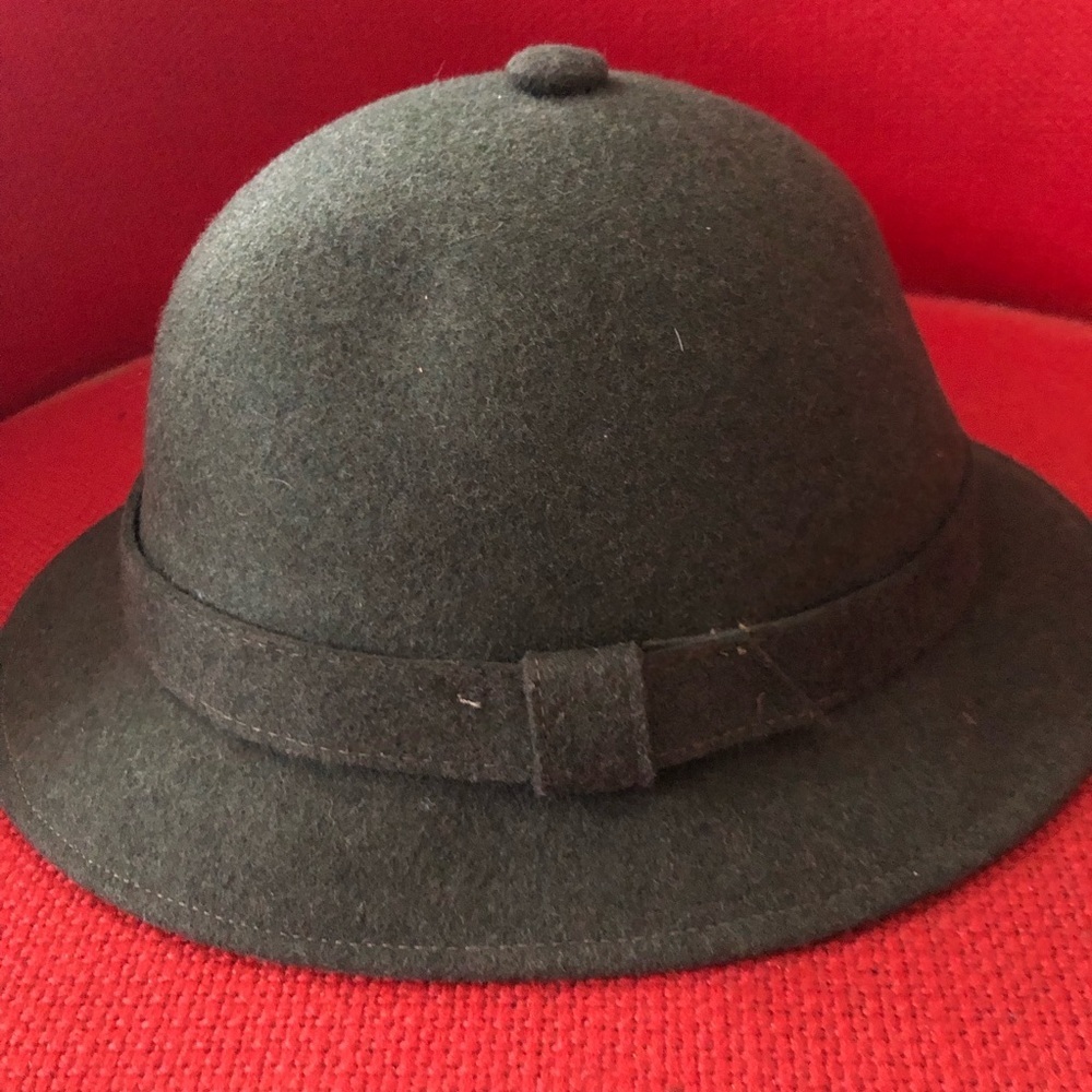 Vintage Forest Green Wool Felt Hat - Picture 5 of 8